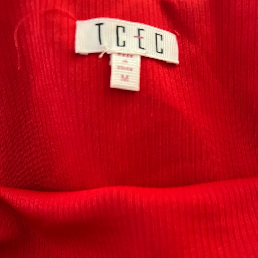 Red Body Suit Ribbed - Picture 3 of 3